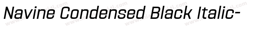 Navine Condensed Black Italic字体转换